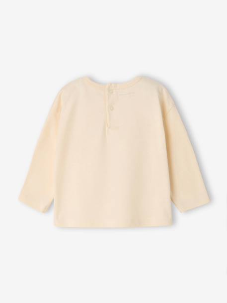 Lot de 2 T-shirts bébé garçon manches longues cacao+vert émeraude - vertbaudet enfant 