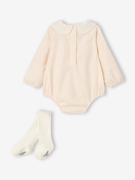 Set romper en maillotjes newborn ecru - vertbaudet enfant 