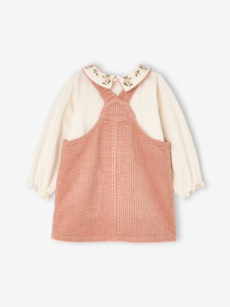 3-delige babyset jurk, shirt en maillot rouge - vertbaudet enfant 