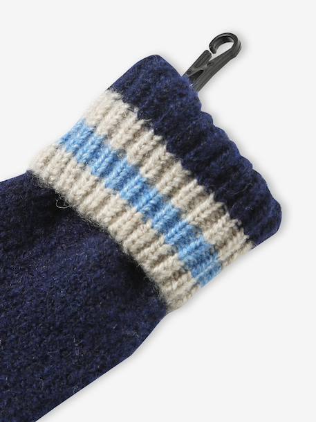 Ensemble garçon bonnet, snood et mitaines blanc chiné - vertbaudet enfant 