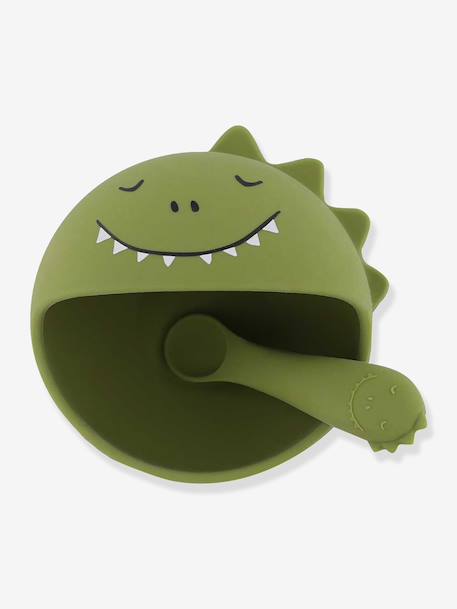 Set repas bébé Mr. Lion jaune+rose pâle+vert - vertbaudet enfant 