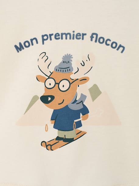 T-shirt manches longues bébé garçon écru - vertbaudet enfant 