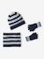 Ensemble garçon bonnet, snood et mitaines blanc chiné - vertbaudet enfant 