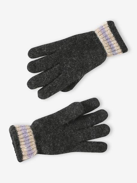 Meisjesset met muts, colsjaal en handschoenen antraciet - vertbaudet enfant 