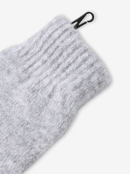 Meisjesset muts, colsjaal en handschoenen gemêleerd grijs+hemelsblauw - vertbaudet enfant 