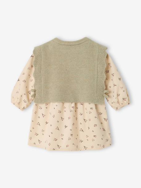 Ensemble robe et pull bébé fille vanille - vertbaudet enfant 
