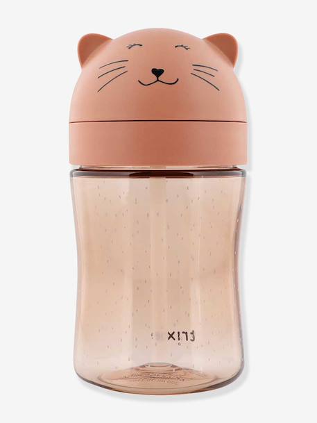 Gobelet avec paille Mrs. Cat rose pâle+vert - vertbaudet enfant 
