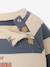 Sweat bébé en molleton bleu grisé+rayé vert+tomette+vert sapin - vertbaudet enfant 