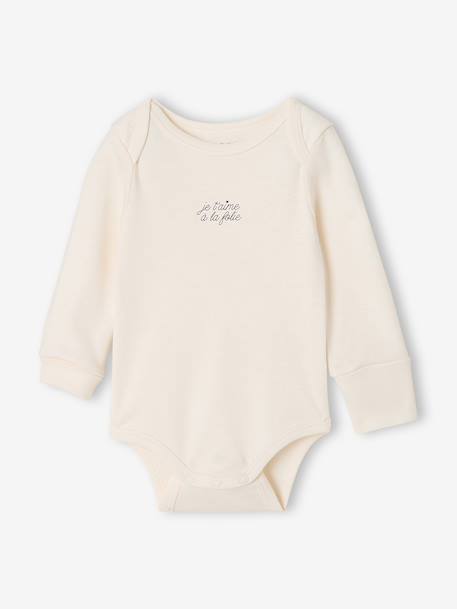 Set van 5 newborn rompers met lange mouw saliegroen - vertbaudet enfant 
