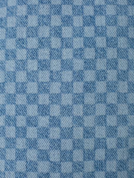 Pantalon fille large motifs fantaisie bleu clair+denim gris+gris - vertbaudet enfant 