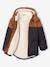 Technische parka met capuchon jongen hazelnoot+ketelbruin - vertbaudet enfant 