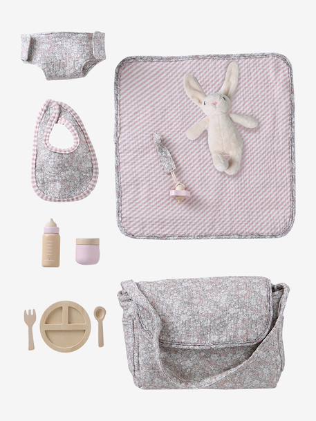 Sac à langer et accessoires personnalisable en bois FSC® blush+caramel - vertbaudet enfant 