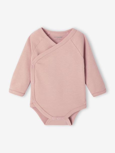 Set van 5 body's met opening voor pasgeborenen lichtroze - vertbaudet enfant 