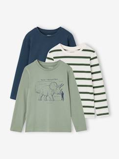 -Lot de 3 T-shirts manches longues garçon
