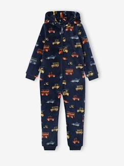 Jongens-Jongenspyjama jumpsuit met capuchon
