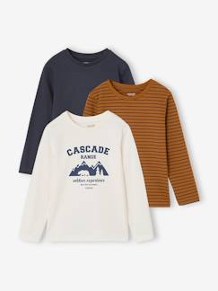 Garçon-T-shirt, polo, sous-pull-Lot de 3 T-shirts manches longues garçon