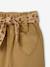 Pantalon bébé fille large ceinture à nouer beige+caramel+violine - vertbaudet enfant 