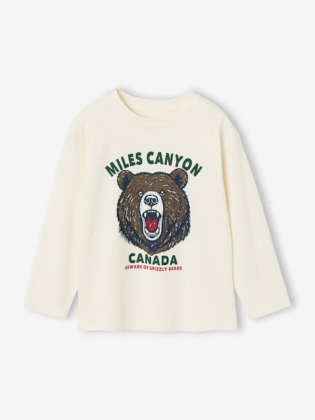 Tee-shirt motif animal garçon blanc+bleu pétrole+vert sapin - vertbaudet enfant 