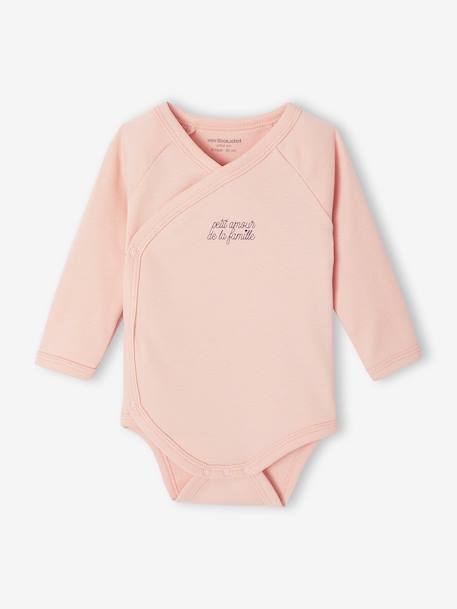 Set van 5 body's met opening voor pasgeborenen lichtroze - vertbaudet enfant 