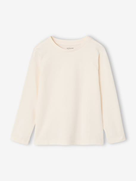 Lot de 3 T-shirts manches longues garçon caramel+lilas+rouille+vert sauge - vertbaudet enfant 