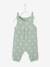 Combinaison bébé naissance en gaze de coton beige+écru+tilleul imprimé - vertbaudet enfant 