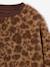 Sherpa sweater met luipaardprint camel+écru - vertbaudet enfant 