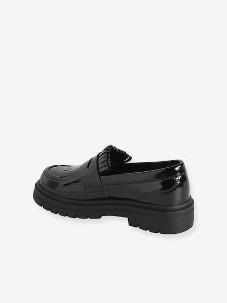 Mocassins fille synthétique noir - vertbaudet enfant 