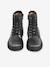 Boots fille à lacets zippées argenté - vertbaudet enfant 