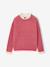 Pull col montant fille camel+vieux rose - vertbaudet enfant 