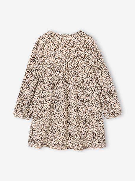 Robe manches longues fille écru+marine - vertbaudet enfant 