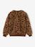 Sherpa sweater met luipaardprint camel+écru - vertbaudet enfant 