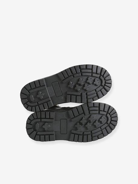 Meisjesboots met veters en rits zilver - vertbaudet enfant 