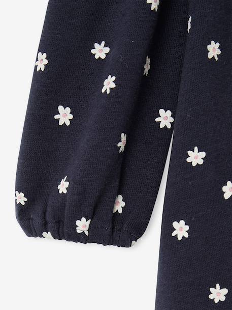 Robe manches longues fille écru+marine - vertbaudet enfant 