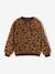Sweat fille manches longues col rond camel+écru - vertbaudet enfant 