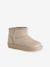 Boots enfant fille textile zippées taupe - vertbaudet enfant 