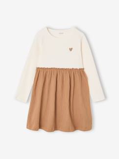 -Robe 2 en 1 manches longues fille