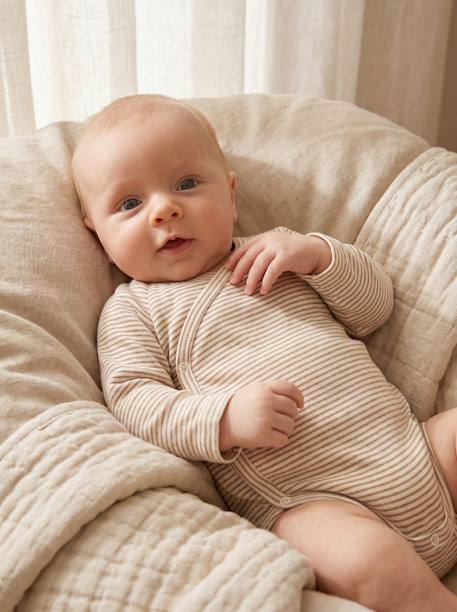Lot de 3 bodies naissance manches longues cappuccino - vertbaudet enfant 