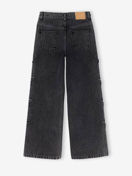 Jean large fille denim gris - vertbaudet enfant 