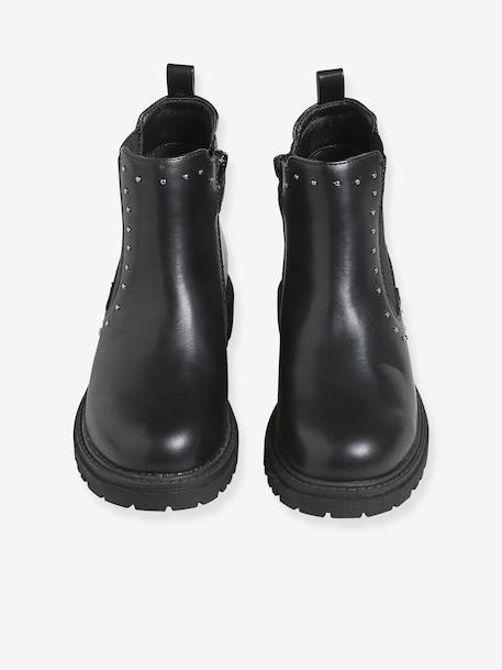 Bottine enfant fille synthétique zippée noir - vertbaudet enfant 