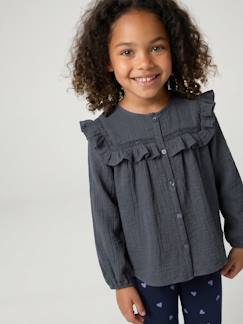 -Chemise manches longues fille