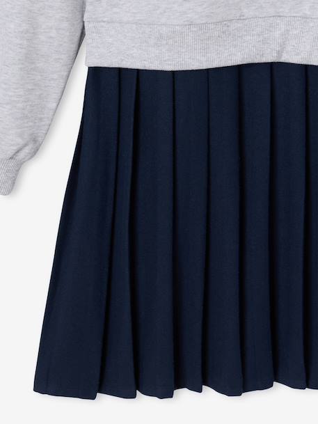 Robe manches longues fille gris - vertbaudet enfant 