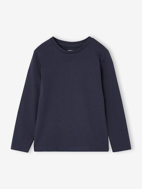 Lot de 3 T-shirts manches longues garçon caramel+lilas+rouille+vert sauge - vertbaudet enfant 