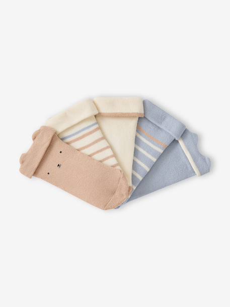 Lot de 5 chaussettes bébé garçon vanille - vertbaudet enfant 