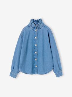 -Chemise fille col montant