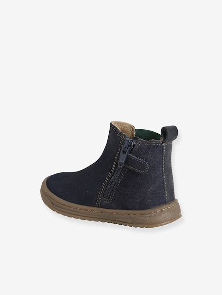 Leren babyboots eerste stapjes marineblauw - vertbaudet enfant 