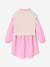 Robe-chemise fille effet 2 en 1 écru+gris chiné+marine - vertbaudet enfant 