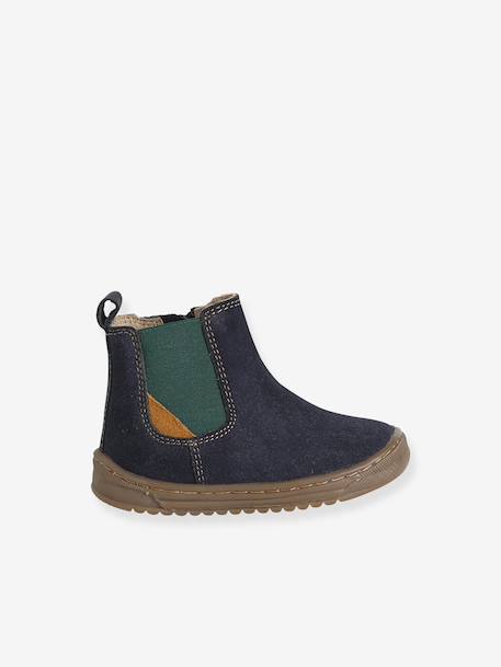 Leren babyboots eerste stapjes marineblauw - vertbaudet enfant 