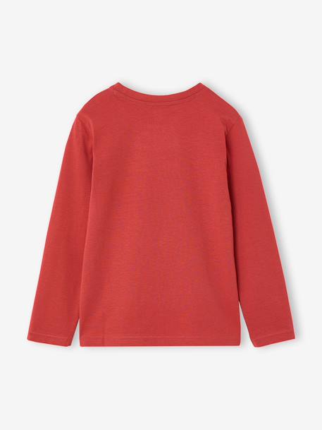 Lot de 3 T-shirts manches longues garçon caramel+lilas+rouille+vert sauge - vertbaudet enfant 