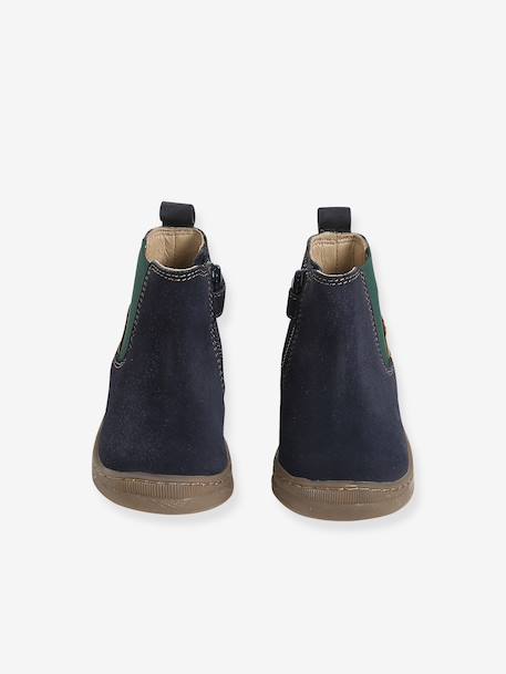 Leren babyboots eerste stapjes marineblauw - vertbaudet enfant 
