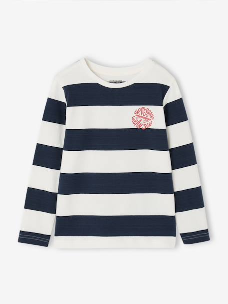 Lot de 3 T-shirts manches longues garçon caramel+lilas+rouille+vert sauge - vertbaudet enfant 